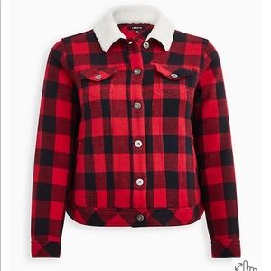 NWT Torrid Buffalo plaid jacket size 3